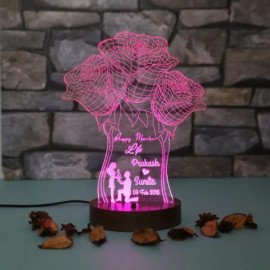 Personalised Roses led lamp
