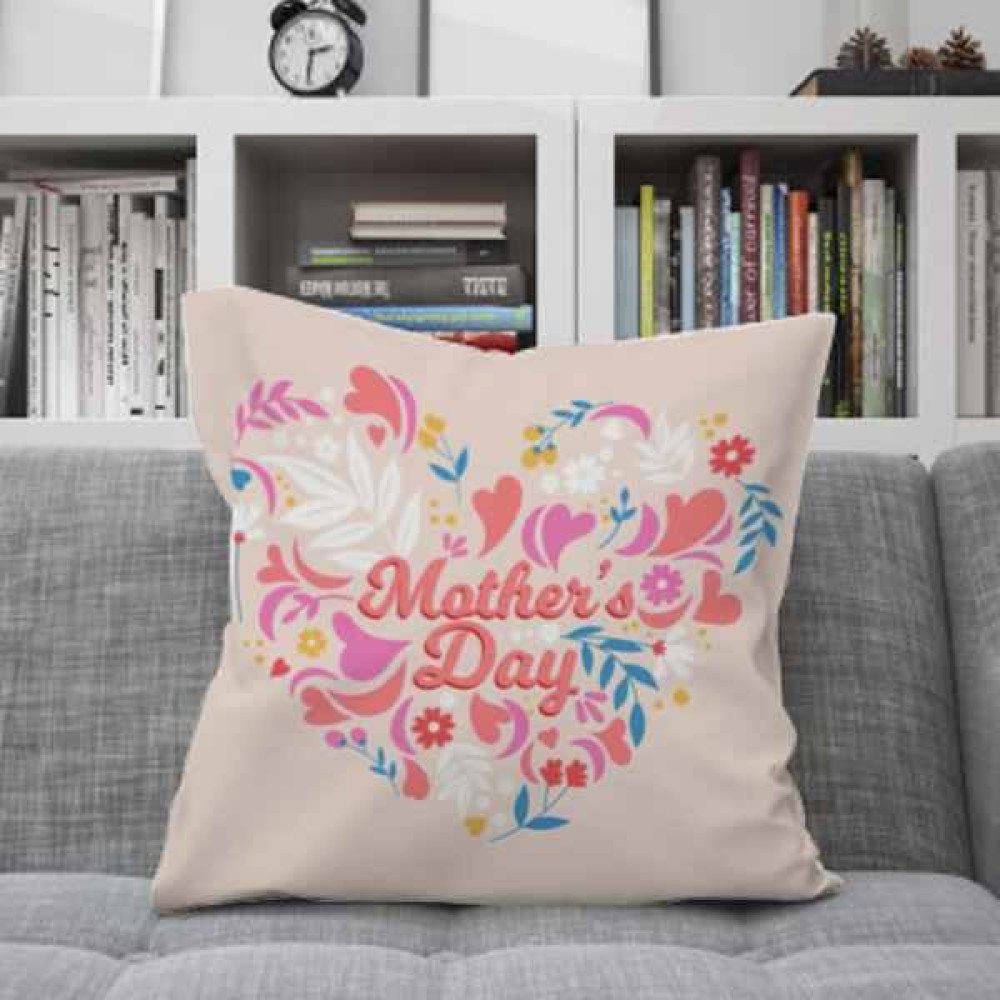 Floral Doodle Pink Cushion for Mother’s day