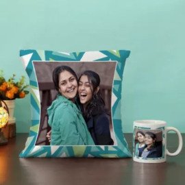 Personalized Cushion and Mug Combo