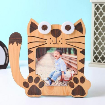 Customised Kids Cat Shape Photo Frame