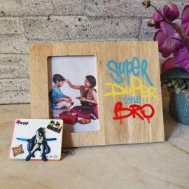 Personalised Wooden Frame for Little Bro