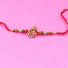 set of 5 metal rakhi