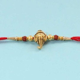 set of 3 ganesha metal rakhi