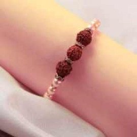 set of 5 rudraksha rakhi