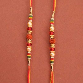 set of 3 rudraksha rakhi