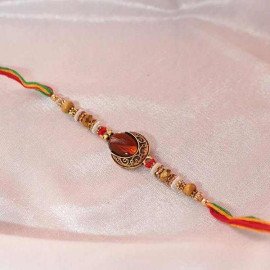 Set of 5 Beads Stone Rakhi