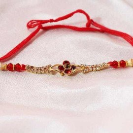 Set of 5 Quilling Pearl Stone Rakhi