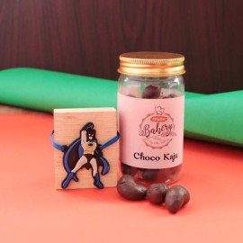 Batman Cartoon Rakhi With Choco Cashew