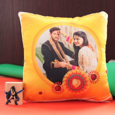 Batman Cartoon Rakhi With Customized Cushion