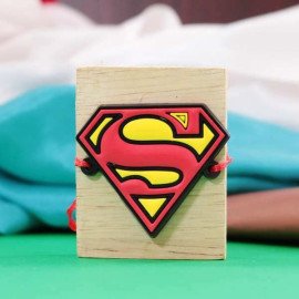 Superman Logo Cartoon Rakhi With Customized Mug