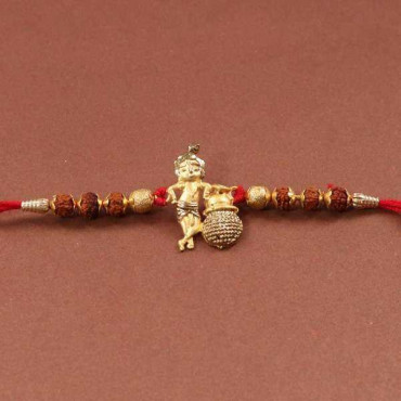 Lord Krishna Rakhi Tied With Rudraksha