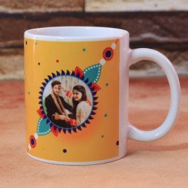 Lumba Rakhi Combo with Mug, Cadbury,Two Layer Bamboo