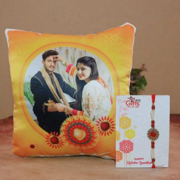 Adorable Rakhi Cushion and Thread