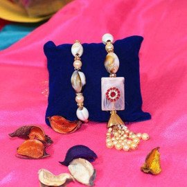 Lumba Rakhi Set with Syngonium Plant Set
