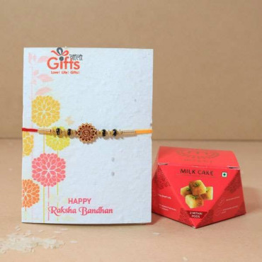 Om Rakhi with Sweet Box