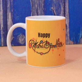 Send Rudraksha Rakhi with Personalized Mug Online