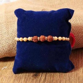 Send Rudraksha Rakhi with Personalized Mug Online