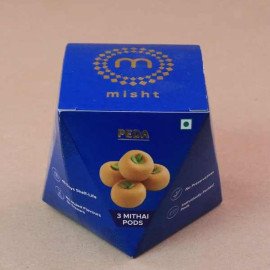 Set of 2 Rudraksha Rakhi with Sweets Box