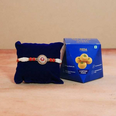 Kundan Rakhi with Peda Box