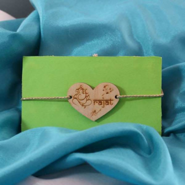 Heart-Shaped Personalized Rakhi Brothers