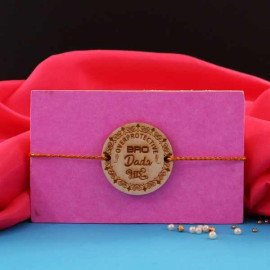 Personalized rakhi With Good Luck Bamboo Plant