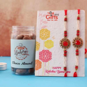 Rakhi Set with Choco Almond Online