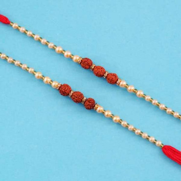 Rudraksha Rakhi Set of 2