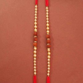 Rudraksha Rakhi Set of 2