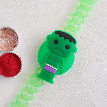 Green Hulk Bracelet Kids Rakhi