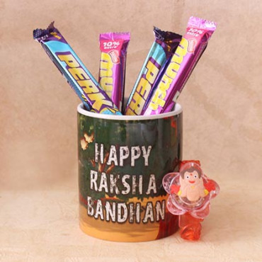 LED Chhota Bheem Rakhi & Chocolate Combo