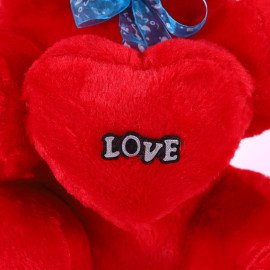 Romantic Cute love Red  Teddy Bear with Heart