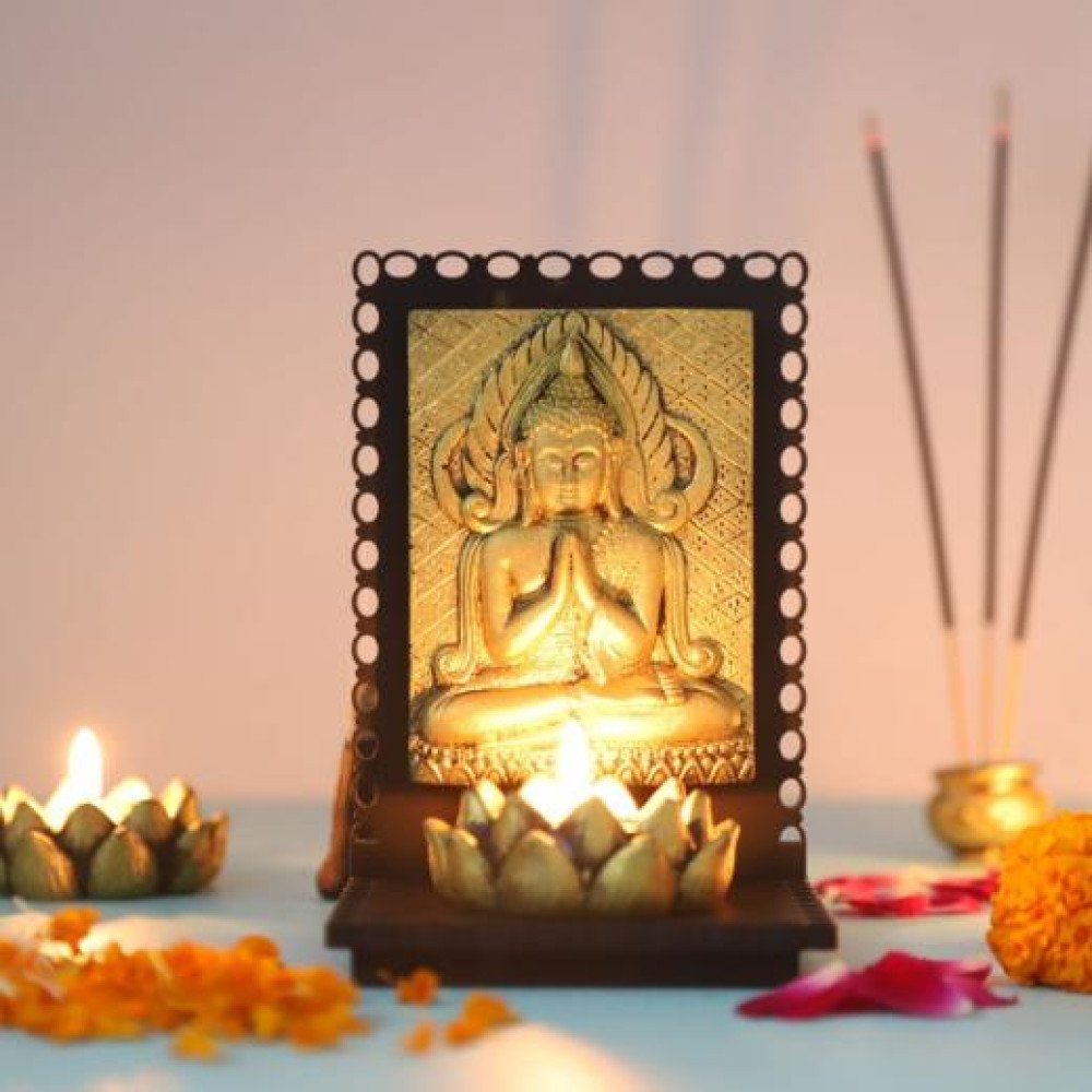 Serene Buddha T Light Holder