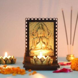 Serene Buddha T Light Holder