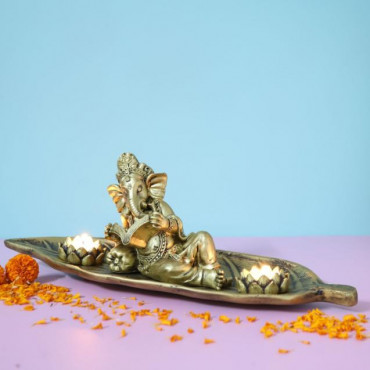 Relaxing Ganesha  T light Holder