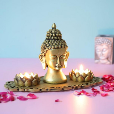 Beautiful Buddha in a Oval Shape Tray