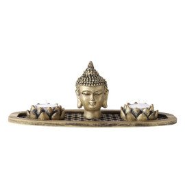 Buddha God Head in a Oval Shape Tray