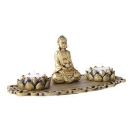 Meditating Buddha with Lotus Shape T light holder