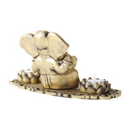 Ganpati with Lotus Shape T light holder