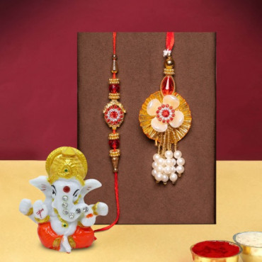 Ganesha Idol with Lumba Rakhi for Rakshabandhan