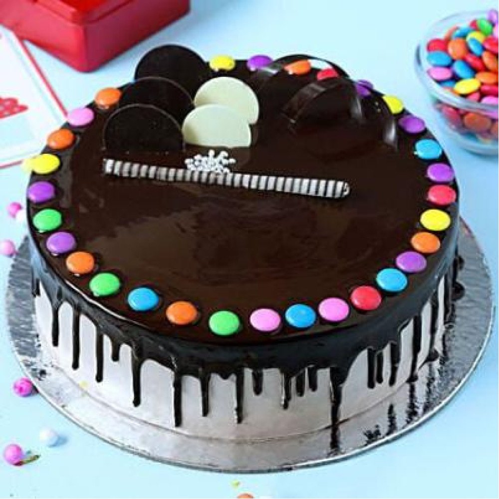 Gems Chocolate Cake 500g Eggless