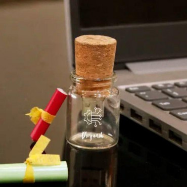 Glass Bottle Personalized Pen Drive 64GB