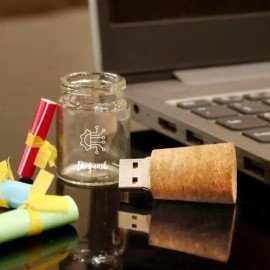 Glass Bottle Personalized Pen Drive 64GB