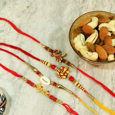 Graceful Rakhi Sets N Dryfruits Combo