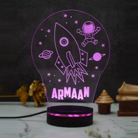Rocket Personalized Night Lamp 