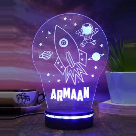Rocket Personalized Night Lamp 