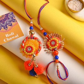 Handcrafted Bhai Bhabhi Rakhi Set