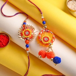 Handcrafted Bhai Bhabhi Rakhi Set