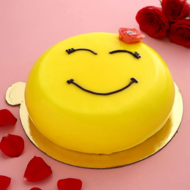 Happy Emoji Pineapple Cake