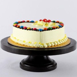 Heart Shaped Butterscotch Gems Cake