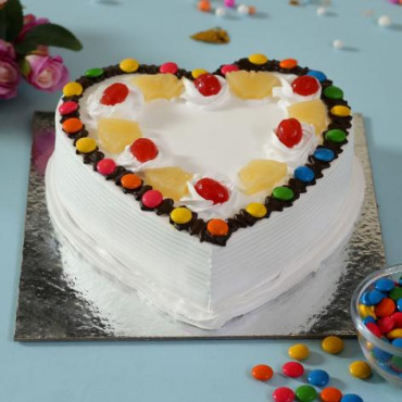 Heart Shaped Pineapple Gems Cake